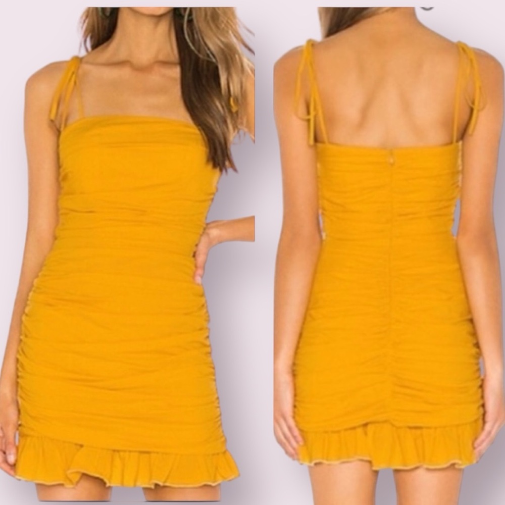 Lovers + Friends Yellow Mini Dress
